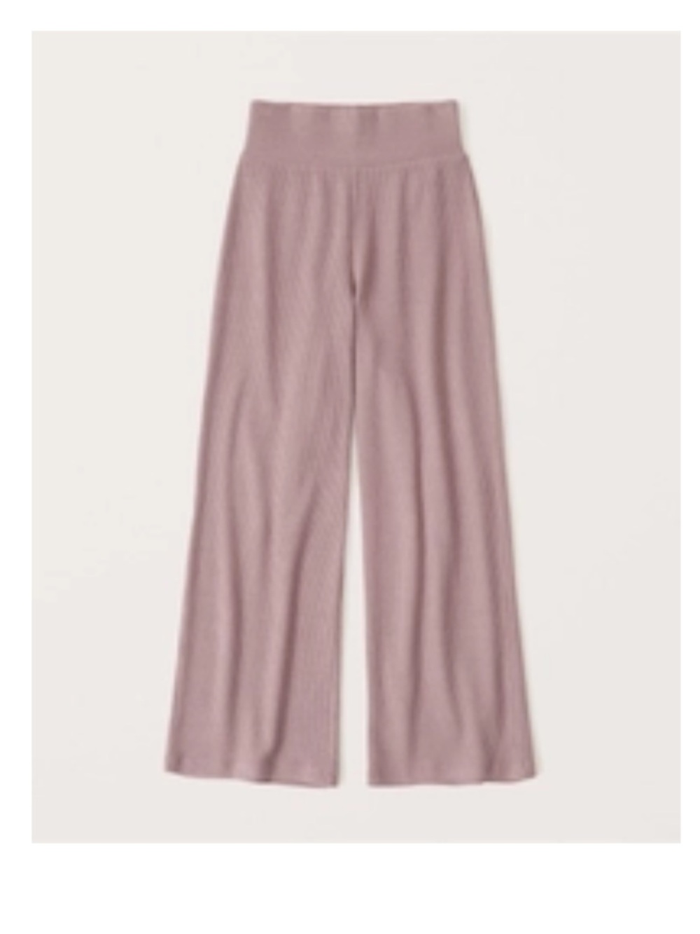 Abercrombie & Fitch Waffle Wide Leg Pants Mauve Small